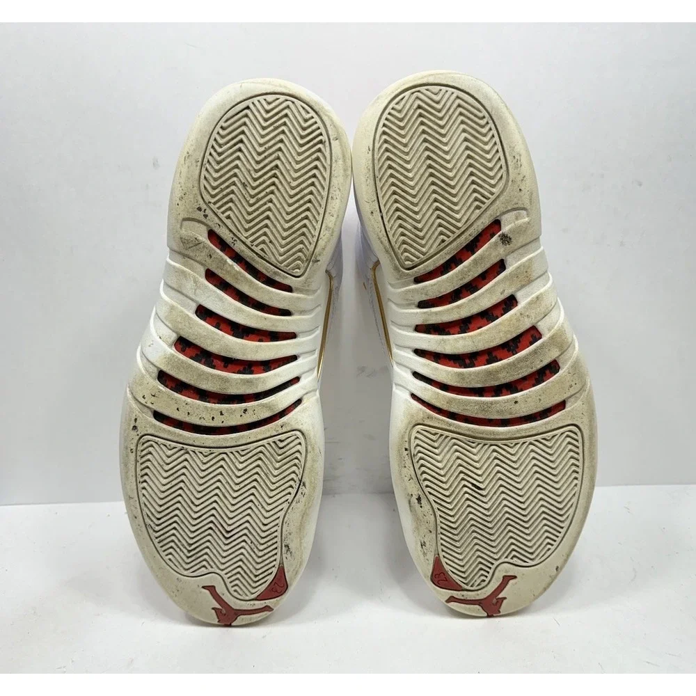 Nike Air Jordan 12 XII Retro FIBA White Red 130690-107 Men's Size 11.5 Shoes